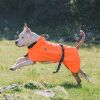 Dog Coats Small Waterproof,Warm Outfit Clothes Dog Jackets Small,Adjustable Drawstring Warm And Cozy Dog Sport Vest-(orange, size L))